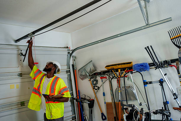 Professional Garage Door Installation technician working in Maysville, OK